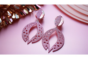 earrings pink glitter paper ai, a Background Photo by pikepicture