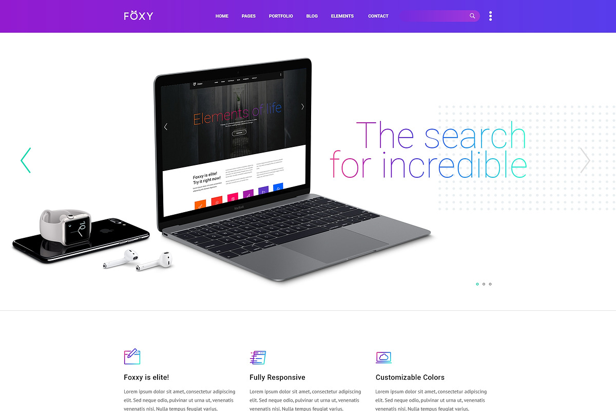 Foxy - Creative WordPress Theme, a WordPress Template by Milo Studio (Photo 3 of 16)