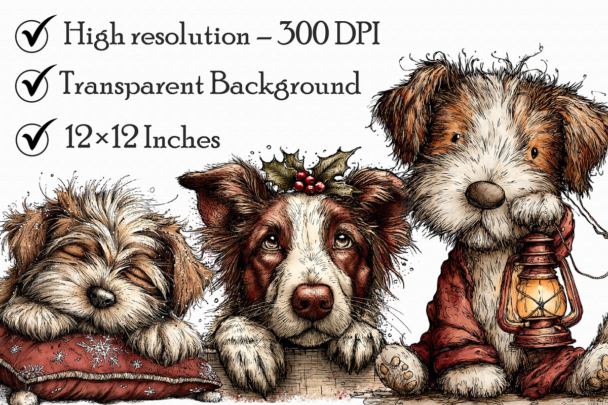 Festive Dog Winter Clipart, an Illustration by Libby Wishes (Photo 8 of 8)
