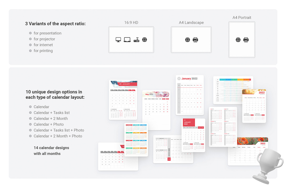 Powerpoint Calendar 2022 Templates, a Presentation Template by HiSlide.io (Photo 3 of 9)