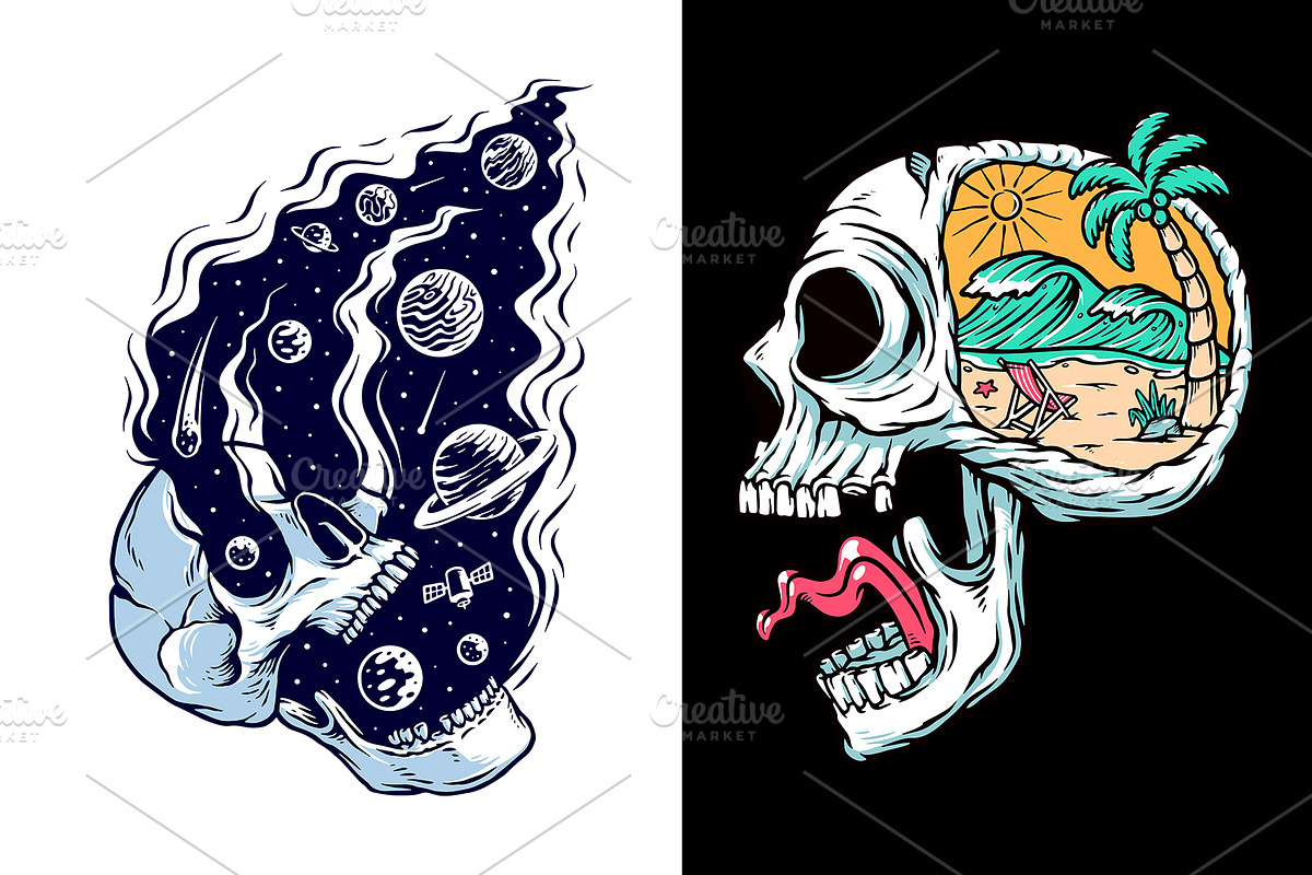 25 in 1 Bundle - Skull Illustrations, a Person Illustration by gunaonedesign (Photo 20 of 21)