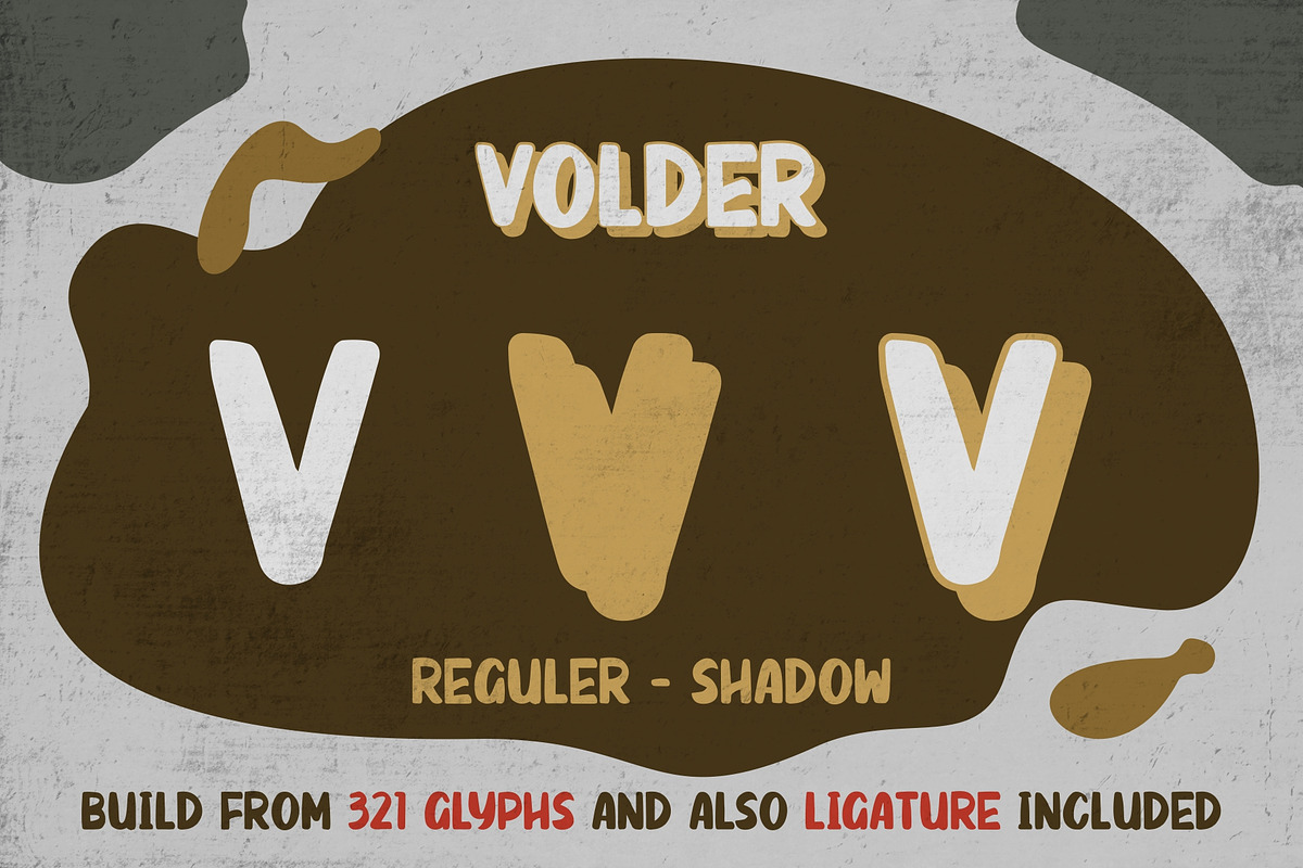 VOLDER RETRO FONTS + SHADOW preview 5