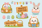 Easter Bunny and Egg Collection Set, a Seasonal Illustration by Artpon Illustration (Thumbnail 1 of 3)