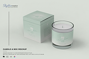 Candle with Box Mockup, an Advertising Mockup by skybluecreative (Thumbnail 1 of 2)