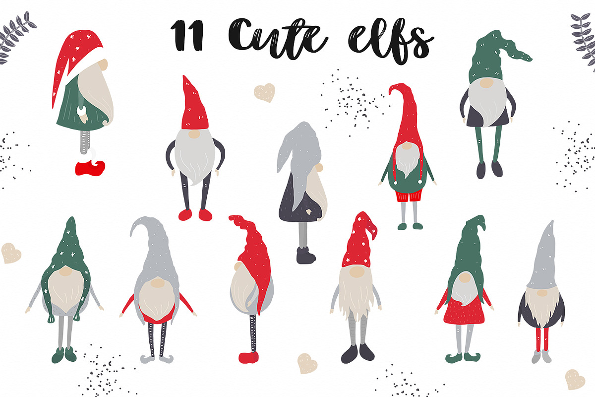 Christmas gnomes, an Animal Illustration by SketchCliparts (Photo 2 of 7)