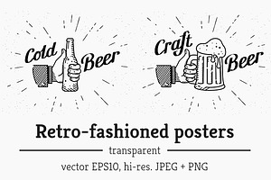 Thumbs up cold craft beer