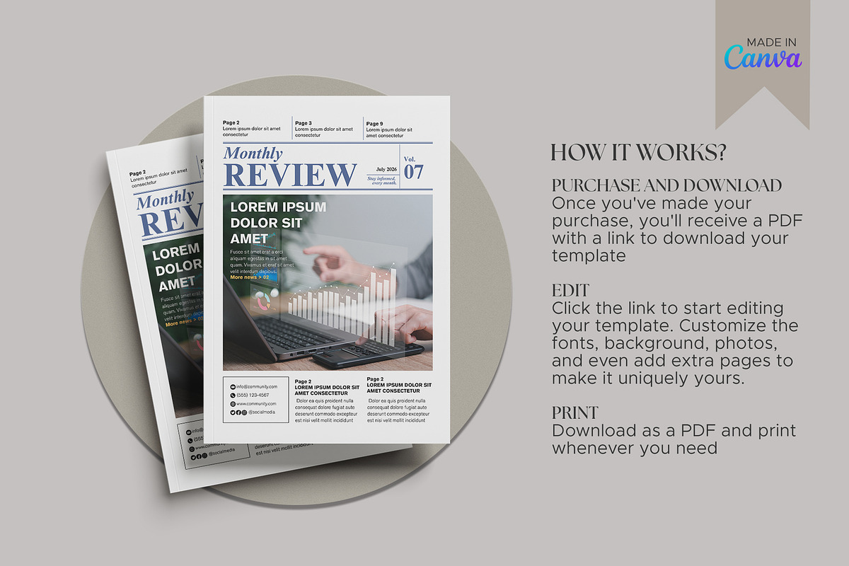All-Purpose Newsletter Template, a Magazine Template by Oshin Design (Photo 8 of 8)