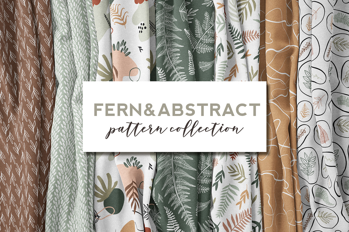 Fern & Abstract pattern collection, a Pattern Graphic by Cozy pattern shop (Photo 1 of 9)