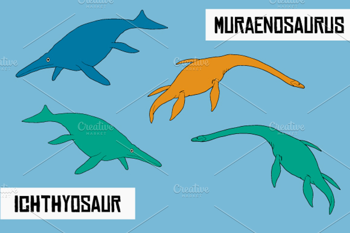 Dinosaur Vector Pack, an Illustration by Cristina Glynn (Photo 3 of 6)