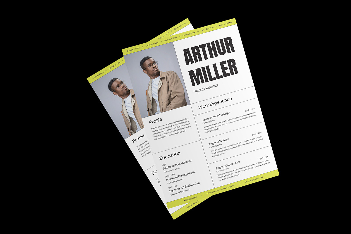 Clean Minimal CV Resume preview 2
