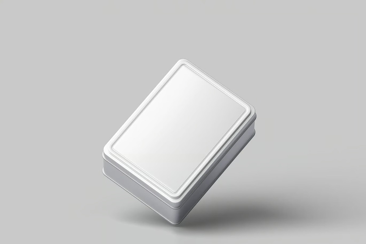 Rectangular Tin Can Mockup