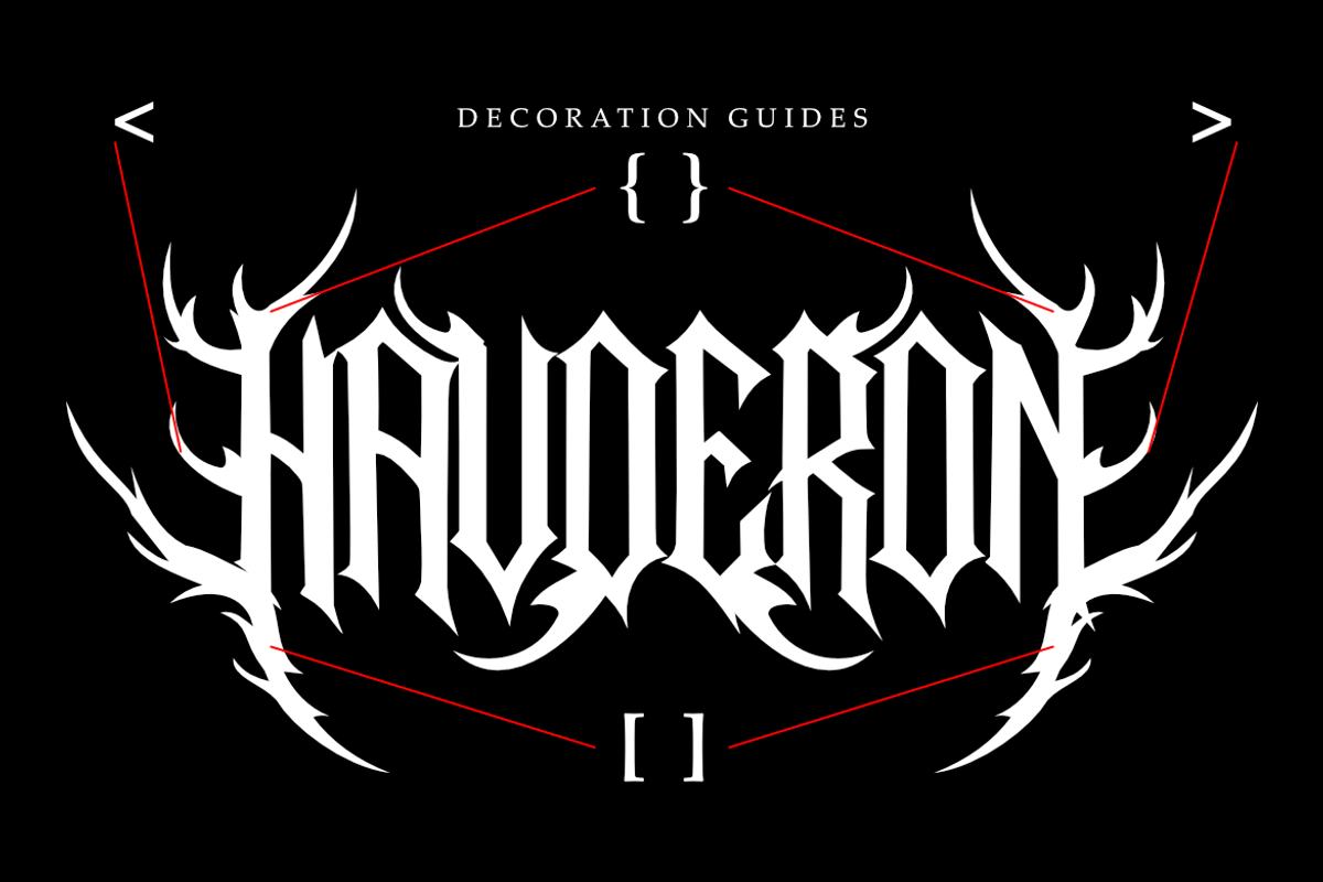 Haveron | Death Metal Typeface, a Symbol Font by Masyafi Studio (Photo 3 of 8)