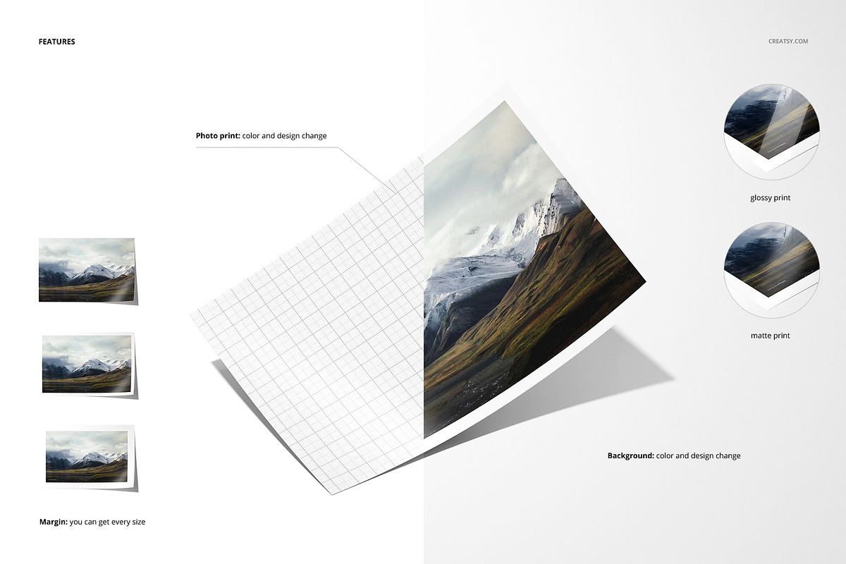 Glossy & Matte Photo Print Mockup, a Product Mockup by creatsy5 (Photo 4 of 12)