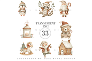Cozy White Christmas Clipart Set, a Decorative Illustration by Pati Charm Studio (Thumbnail 3 of 7)