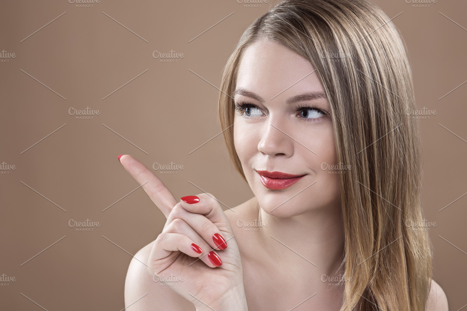 Girl with a raised index finger., a Beauty & Fashion Photo by Dreamer63