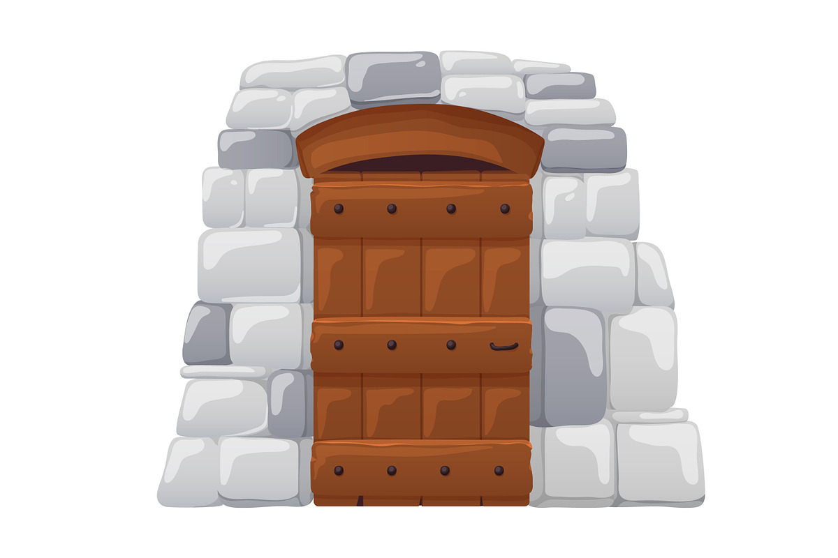 Old medieval castle doors set, an Object Illustration by Good Studio (Photo 4 of 13)