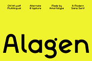 Alagen A Modern Sans Serif, a Sans Serif Font by AmorfaType (Thumbnail 1 of 10)