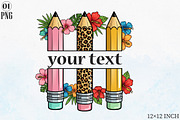 Personalized pencils with leopard pn, an Illustration by Libby Wishes (Thumbnail 1 of 6)