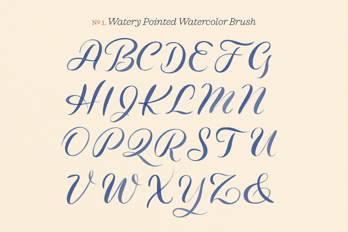 Inky Lettering Procreate Brush Set, a Brush Add-On by Molly Suber Thorpe (Photo 4 of 14)