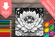 Alien Botanical Garden Coloring Page, a Brochure Template by LA Design (Thumbnail 5 of 10)