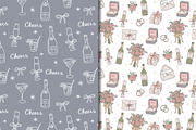 Hand drawn Wedding pattern bundle, a Pattern Graphic by CreativeChristiana (Thumbnail 14 of 14)