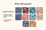 Confetti Meadow Painted Florals, a Pattern Graphic by Ninterints (Thumbnail 2 of 11)