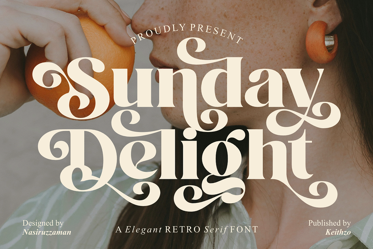 Sunday Delight - Elegant Retro Font, a Serif Font by Keithzo (Photo 1 of 12)