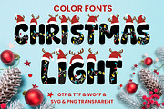 Christmas Light - Color Font, a Font by Adalin Shop (Thumbnail 1 of 4)