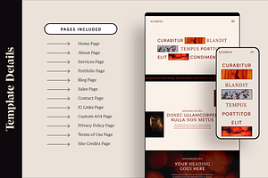 Scorpio Squarespace Template