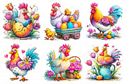 Floral Chicken Easter Hen Clipart, an Illustration by Daily.Designs (Thumbnail 8 of 8)