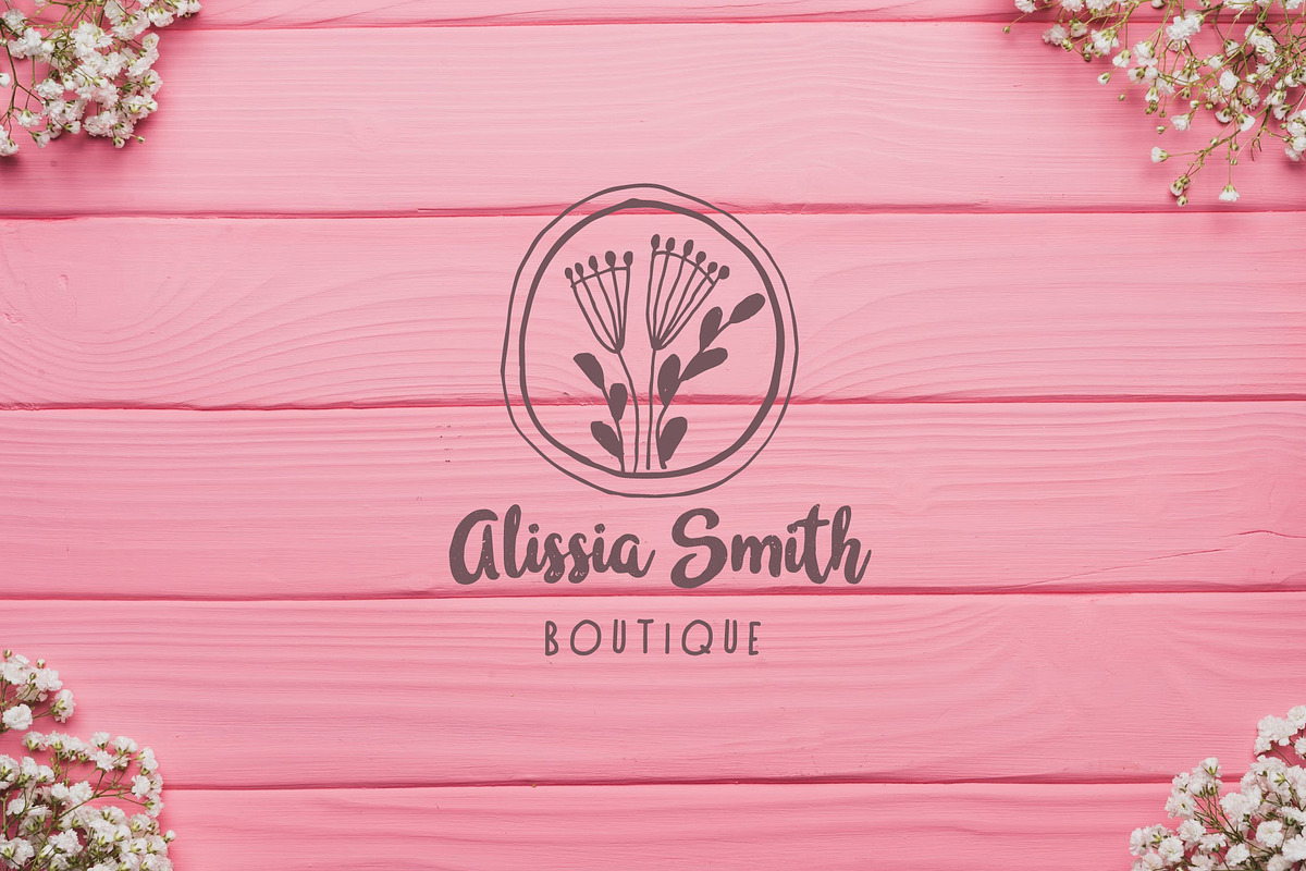 Hand drawn feminine premade logo v02, a Branding & Logo Template by Nues Design (Photo 6 of 12)