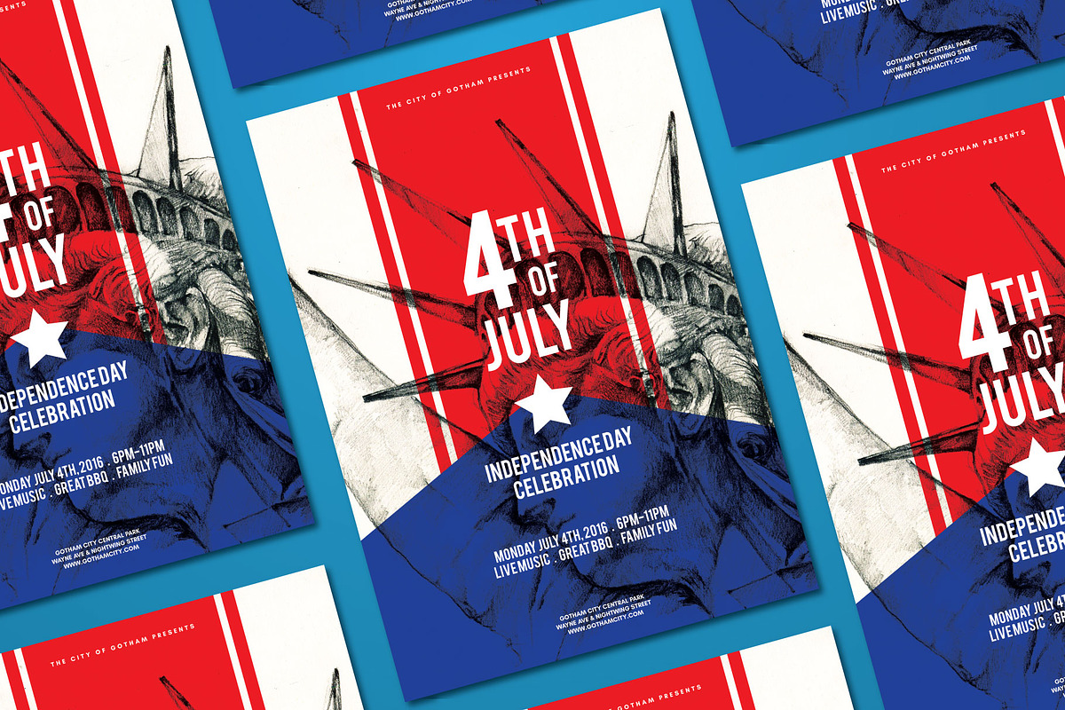 Hand Drawn 4th of July Flyer, a Flyer Template by ashenterprise (Photo 2 of 2)