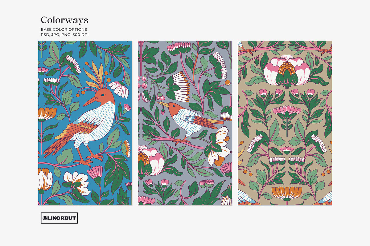 Garden Botanical Pattern and Motifs, a Pattern Graphic by likorbut (Photo 6 of 12)