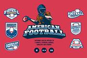 American Football badge BUNDLE, a Sport Illustration by grindstudio (Thumbnail 1 of 4)
