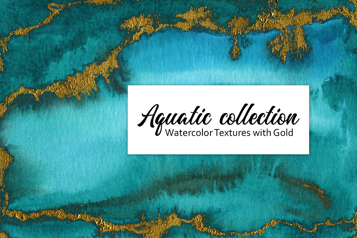 Aquatic Watercolor Textures, a Texture Graphic by Marmoris.Arts (Photo 2 of 12)