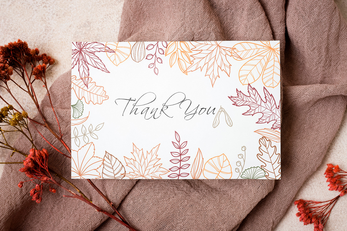 Fall vibes Line art leaves & pumpkin, an Illustration by Dervik Art Store (Photo 7 of 7)