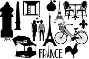 Paris/French Silhouette AI EPS PNG, a Food Illustration by FrankiesDaughtersDesign (Thumbnail 4 of 7)