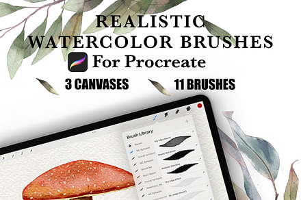 Procreate Real Watercolor Brushes, a Brush Add-On by NaomiArts