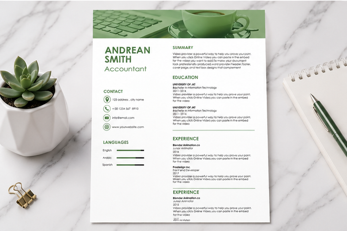MODERN RESUME TEMPLATE (R9), a Resume Template by dulchaer29 (Photo 2 of 4)