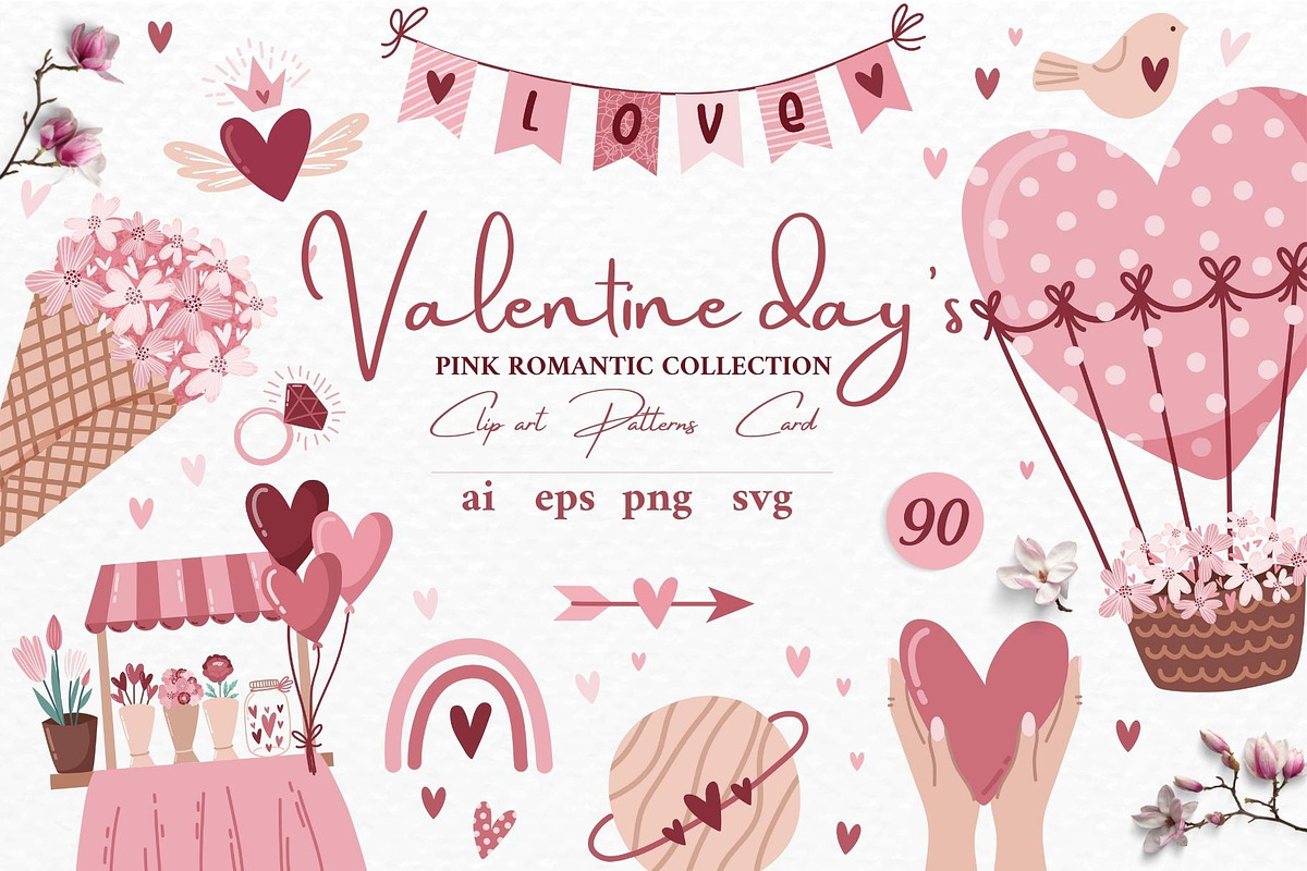 Valentine's day romantic collection, an Object Graphic by VirinaDesign (Photo 1 of 10)