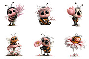 Whimsical Spring Bee Clipart PNG, an Illustration by CreationArt (Thumbnail 5 of 7)