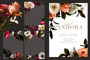 Pandora Moody Floral Clip Art Set