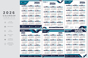2026 calendar design A4 template, a Print Template by DESIGNSKIT (Thumbnail 1 of 2)