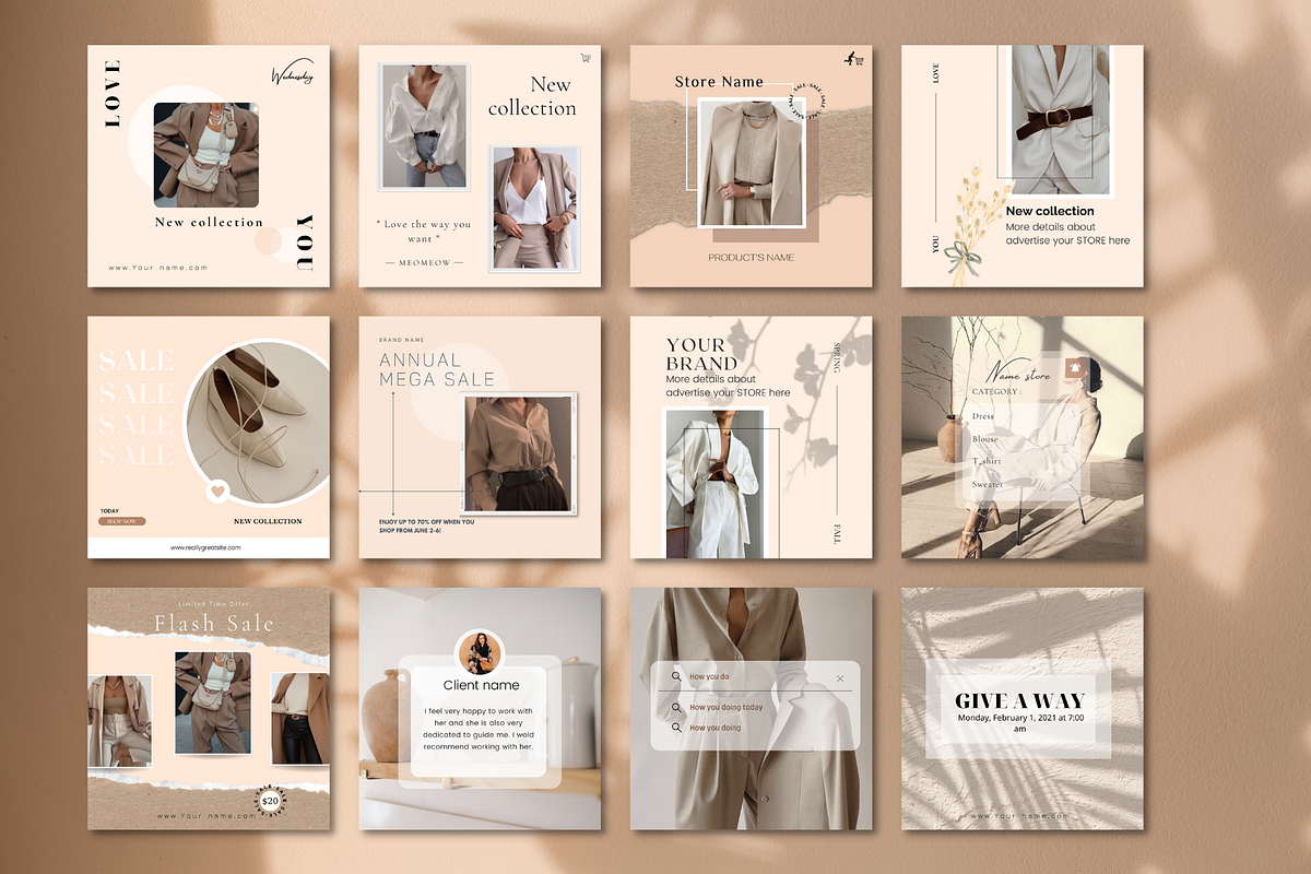 Boho Instagram post template, a Social Media Template by Meoww_Design (Photo 4 of 5)