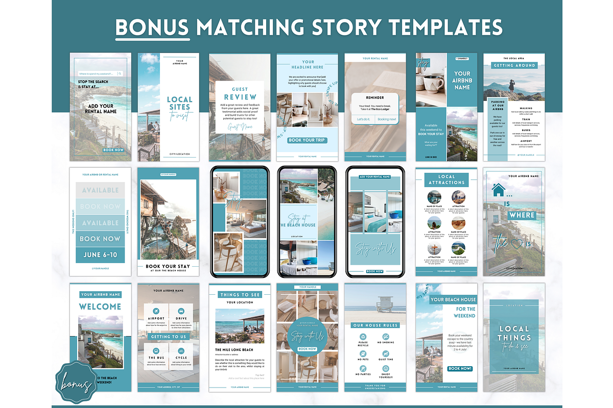 Instagram Post Templates for Airbnb, a Social Media Template by Templatables (Photo 9 of 11)