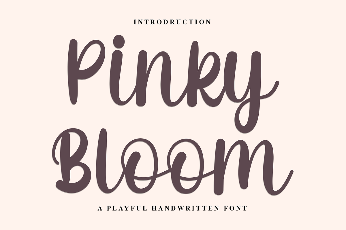 Pinky Bloom, a Handwritten Font by InermediaSTUDIO (Photo 1 of 8)