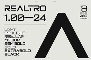 Realtro - Modern Font Family 8Styles