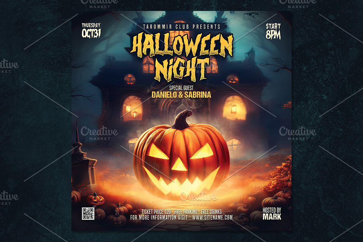 Halloween Night Flyer, a Flyer Template by Tarommir (Photo 2 of 4)