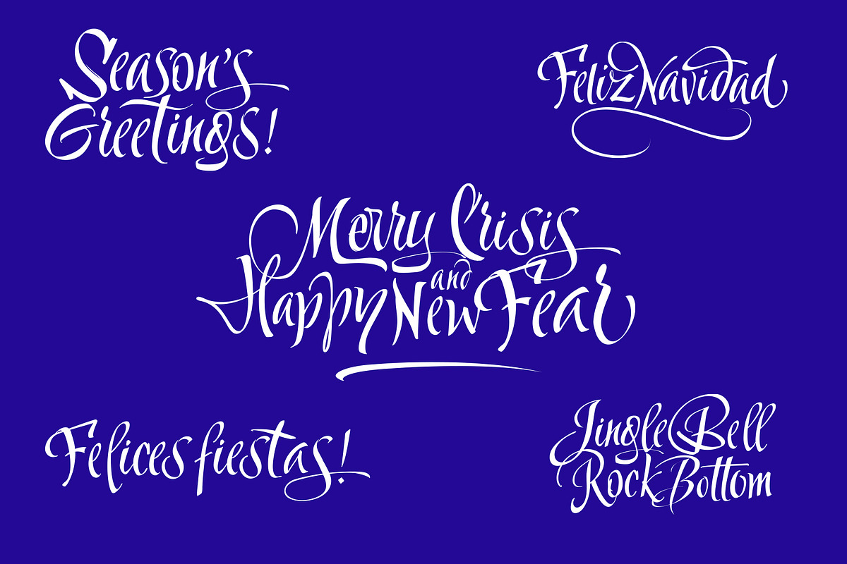 Christmas Lettering English Spanish, a Branding & Logo Template by vatesdesign