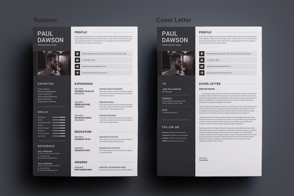 Resume/CV, a Resume Template by deviserpark (Photo 3 of 7)